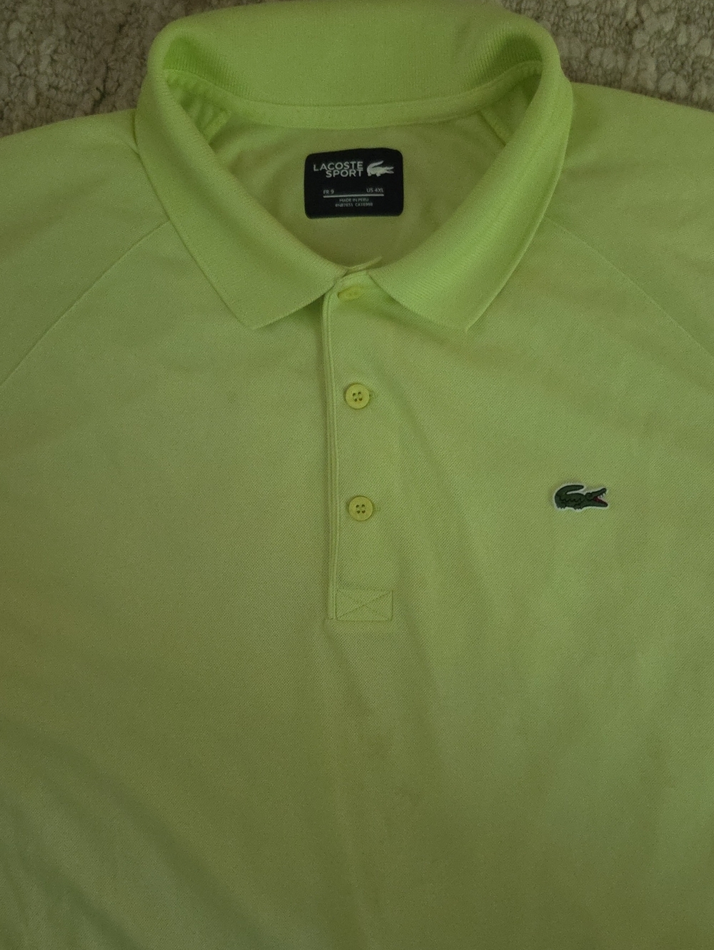Lacoste Sport Polo Shirt Men's Size US 4XL (FR 9)